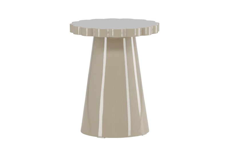 Aris Bijzettafel - ø45 cm - Glossy Beige -  - Rebellenclub