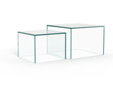 Cadell Salontafel - Set van 2 - Transparant Glas