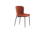 Drammen Eetkamerstoel - Set van 2 - RoodBruin Bouclé - Eetkamerstoelen - Rebellenclub