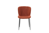 Drammen Eetkamerstoel - Set van 2 - RoodBruin Bouclé - Eetkamerstoelen - Rebellenclub