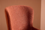 Drammen Eetkamerstoel - Set van 2 - RoodBruin Bouclé - Eetkamerstoelen - Rebellenclub