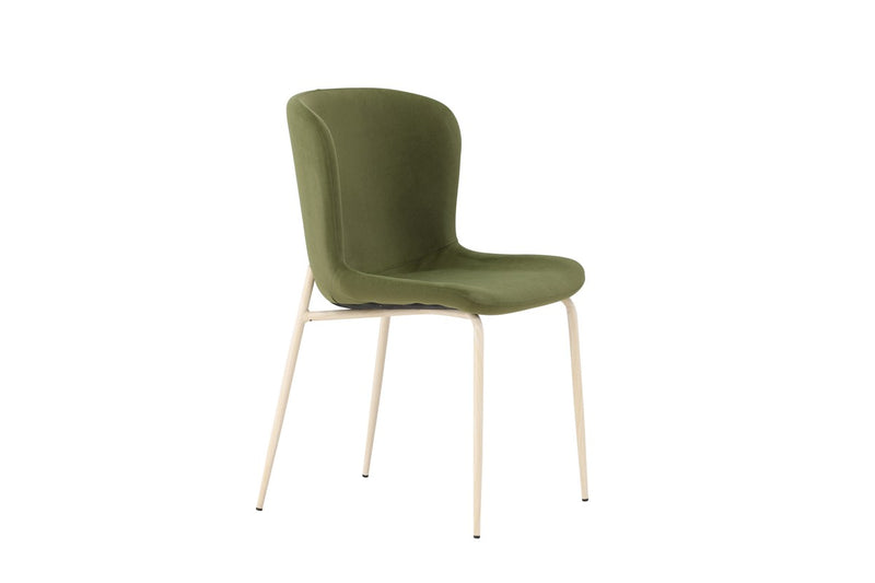 Drammen Eetkamerstoel - Set van 2 - Groen Velours
