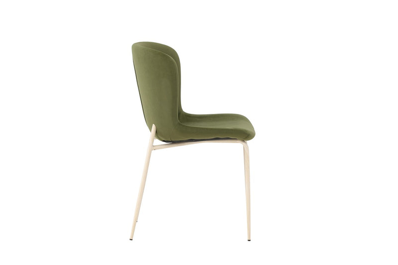 Drammen Eetkamerstoel - Set van 2 - Groen Velours