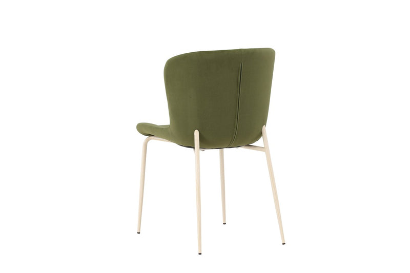 Drammen Eetkamerstoel - Set van 2 - Groen Velours