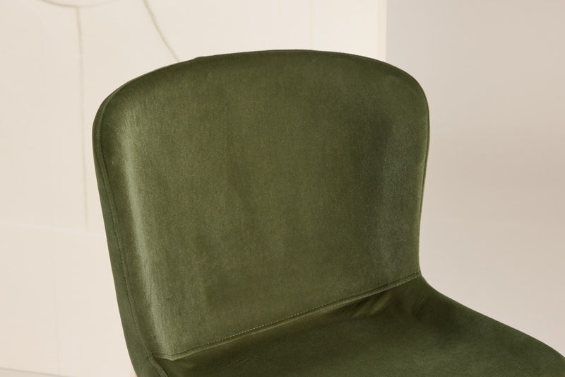 Drammen Eetkamerstoel - Set van 2 - Groen Velours