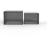 Cadell Salontafel - Set van 2 - Zwart Glas