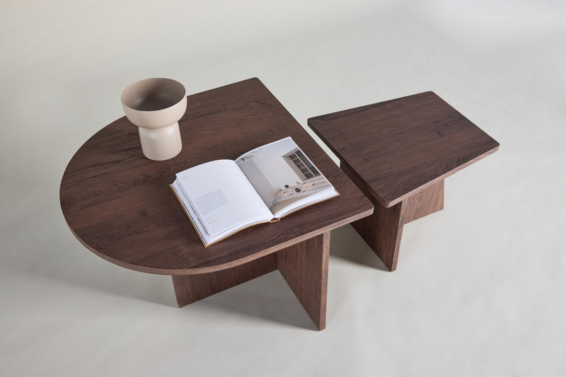 Eves Salontafel set - 60 x 45 cm - Bruin - Salontafels - Rebellenclub