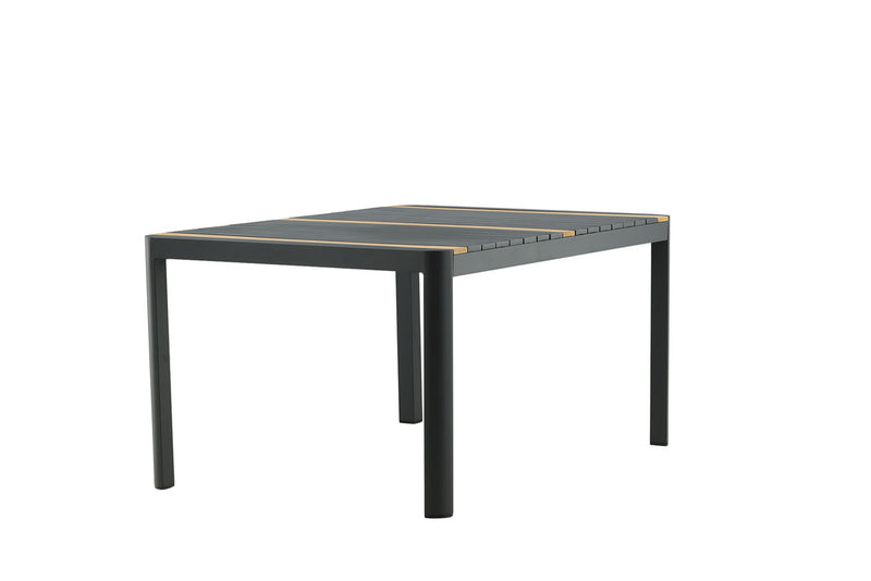 Ferna Tuintafel - 150 x 90cm - Zwart - Rechthoekige Eetkamertafels - Rebellenclub