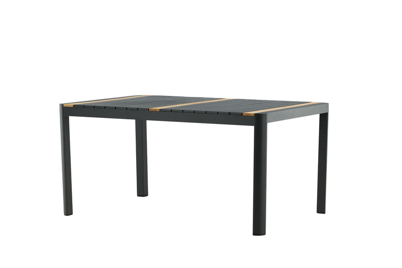 Ferna Tuintafel - 150 x 90cm - Zwart - Rechthoekige Eetkamertafels - Rebellenclub