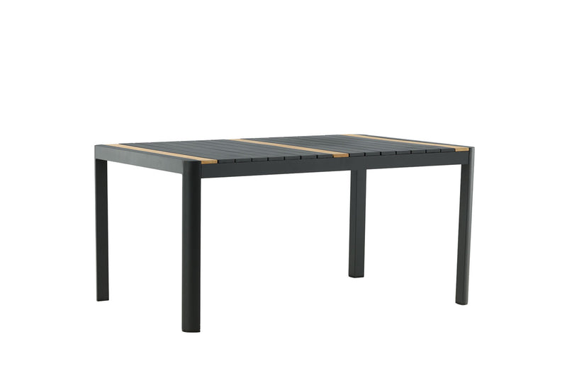 Ferna Tuintafel - 150 x 90cm - Zwart - Rechthoekige Eetkamertafels - Rebellenclub