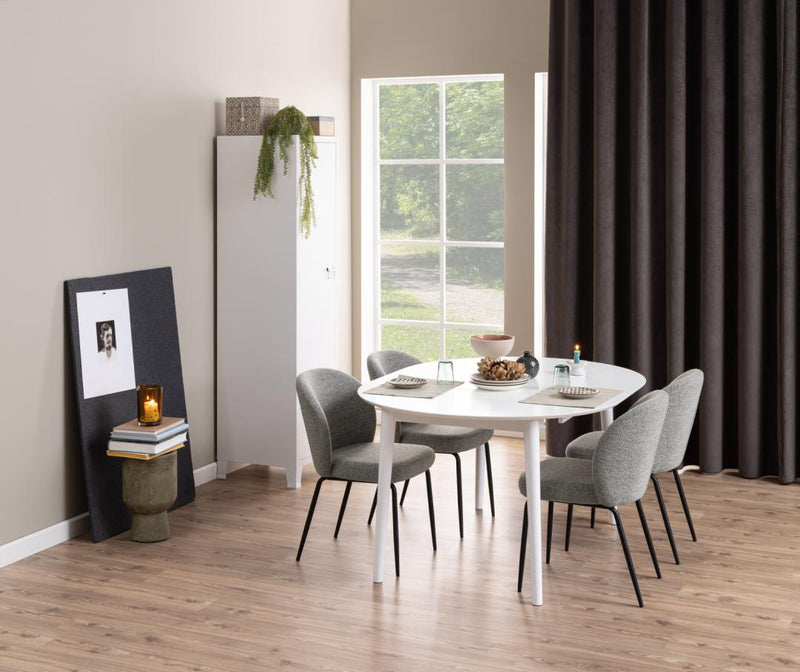 Set van 4 Industriële Eetkamerstoelen Cara Antraciet Set van 4 Industriële Eetkamerstoelen Cara Antraciet