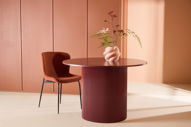 Graus Eetkamertafel - ø110 cm - Bordeauxrood - Eetkamertafels - Rebellenclub