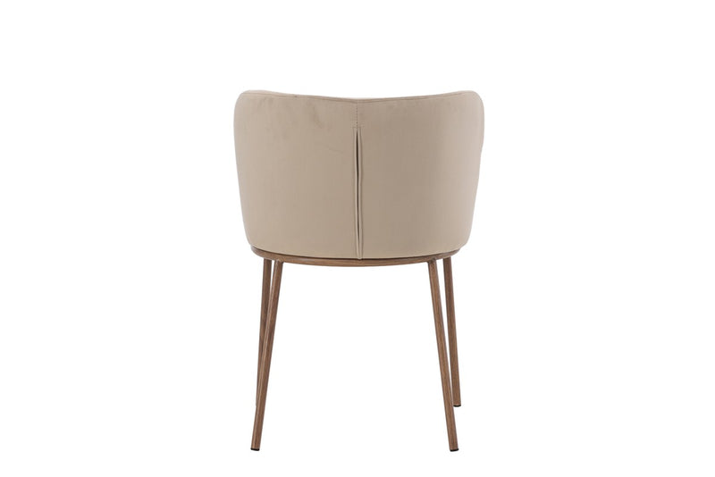 Ika Eetkamerstoel - Set van 2 - Beige Velours - Eetkamerstoelen - Rebellenclub