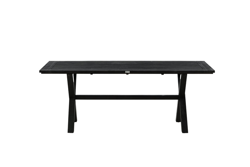 Jetta Tuintafel - 200 x 100cm - Zwart - Rechthoekige Eetkamertafels - Rebellenclub