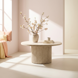 Junon Salontafel - ø80 cm - Travertin - Salontafels - Rebellenclub