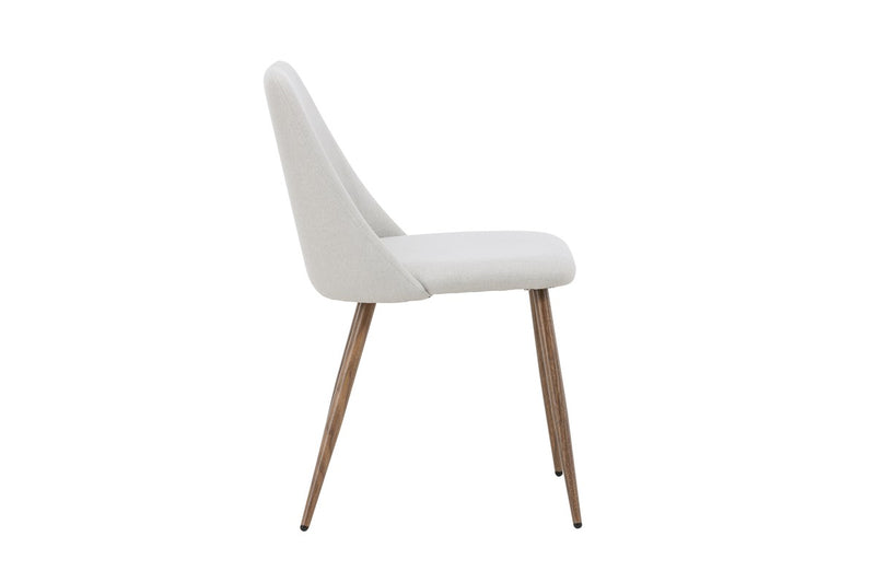 Kangasala Eetkamerstoel - Set van 2 - Beige Linnen - Eetkamerstoelen - Rebellenclub