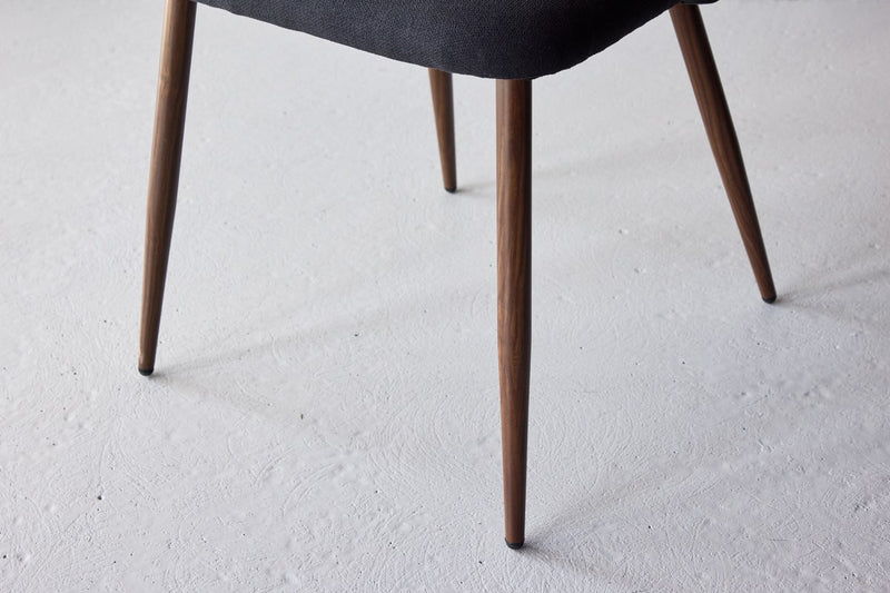 Kangasala Eetkamerstoel - Set van 2 - Zwart Linnen - Eetkamerstoelen - Rebellenclub