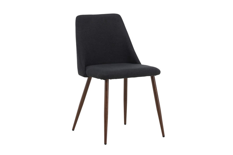 Kangasala Eetkamerstoel - Set van 2 - Zwart Linnen - Eetkamerstoelen - Rebellenclub