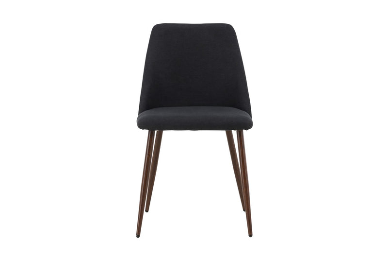 Kangasala Eetkamerstoel - Set van 2 - Zwart Linnen - Eetkamerstoelen - Rebellenclub