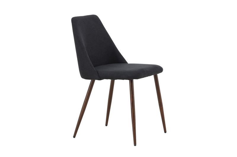 Kangasala Eetkamerstoel - Set van 2 - Zwart Linnen - Eetkamerstoelen - Rebellenclub