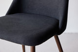 Kangasala Eetkamerstoel - Set van 2 - Zwart Linnen - Eetkamerstoelen - Rebellenclub