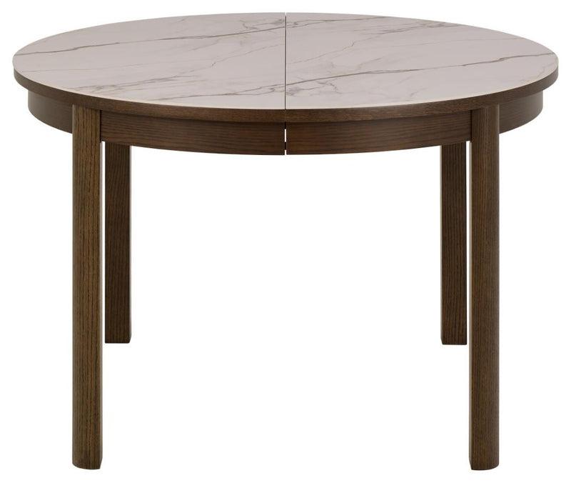 Leda Eetkamertafel - ø120 cm - Marmerlook / Gerookt Eiken -  - Rebellenclub
