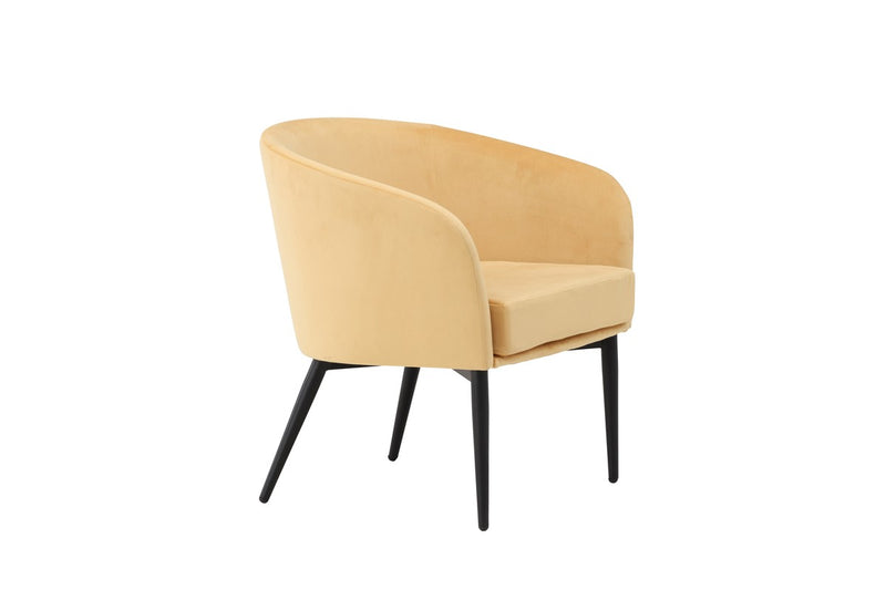Minerva Fauteuil - Geel Velours