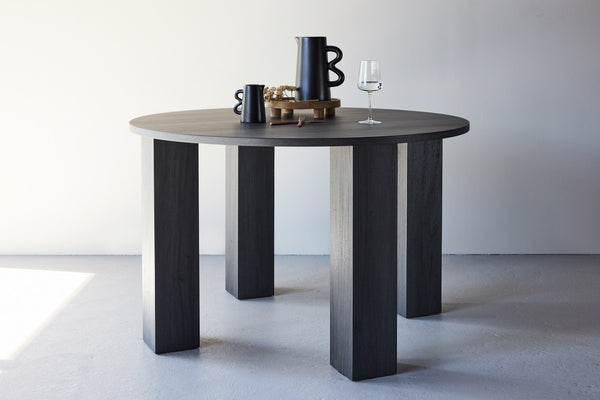 Serap Eetkamertafel - ø120 cm - Zwart