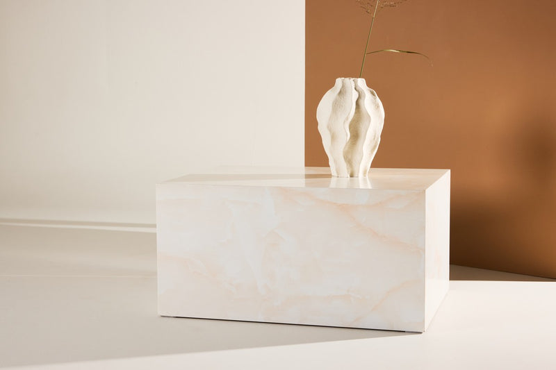 Tusani Salontafel - 80 x 60 cm - Beige Marmerlook - Salontafels - Rebellenclub