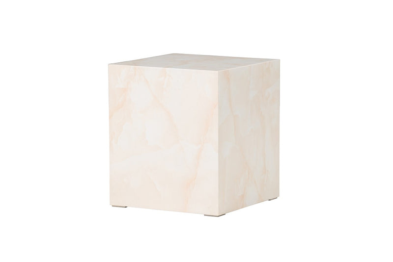 Tusani Salontafel - 40 x 40 cm - Beige Marmerlook - Salontafels - Rebellenclub