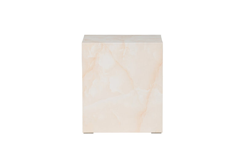 Tusani Salontafel - 40 x 40 cm - Beige Marmerlook - Salontafels - Rebellenclub