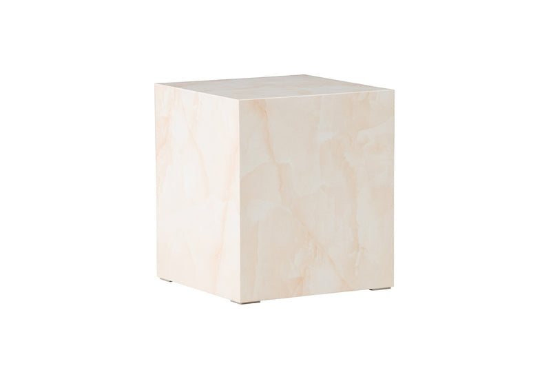 Tusani Salontafel - 40 x 40 cm - Beige Marmerlook - Salontafels - Rebellenclub