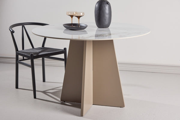 Vonge Eetkamertafel - ø 110 cm - Marmerlook -  - Rebellenclub
