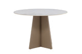 Vonge Eetkamertafel - ø 110 cm - Marmerlook -  - Rebellenclub