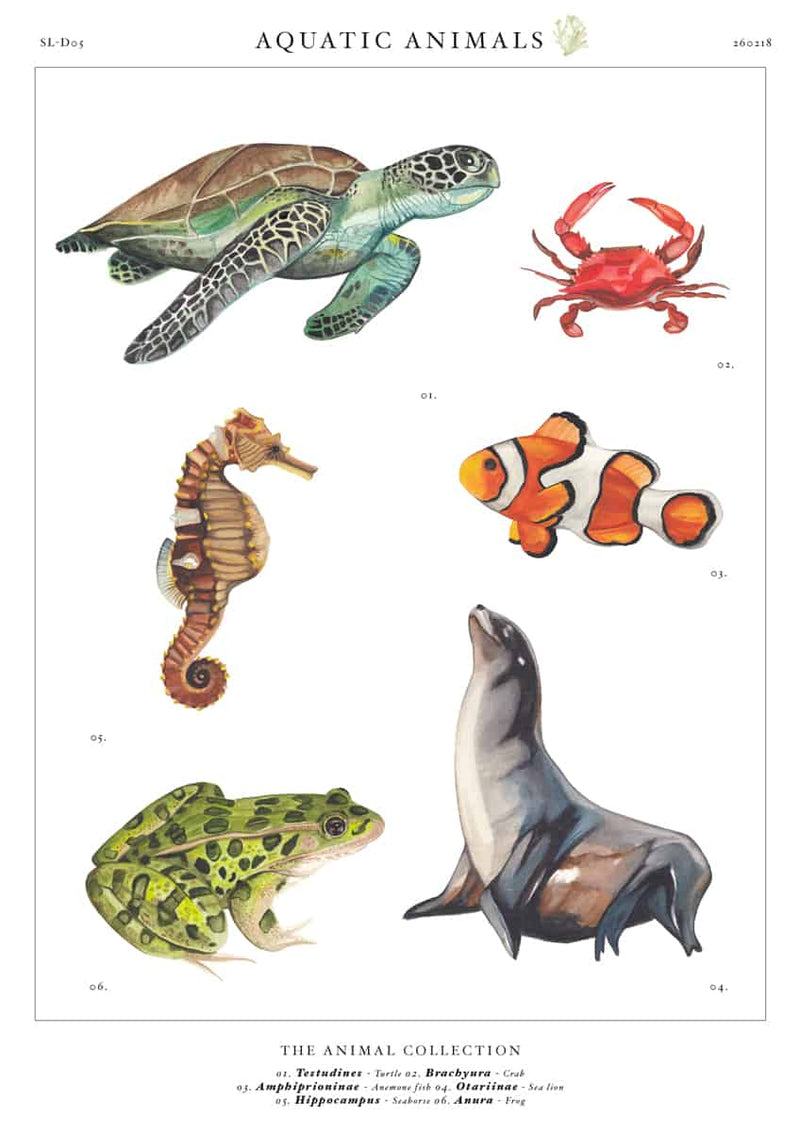 Rebellenclub x LISA poster - Aquatic Animals - Prenten & Posters - Rebellenclub