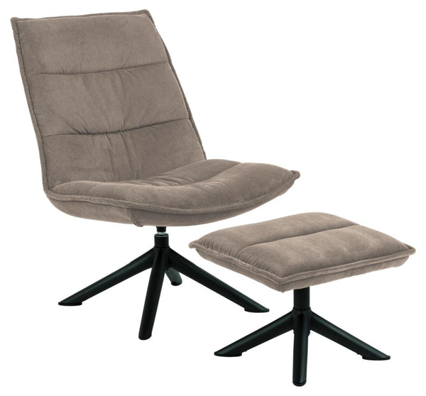 Fauteuil Blizzard met voetensteun - Beige - Rebellenclub