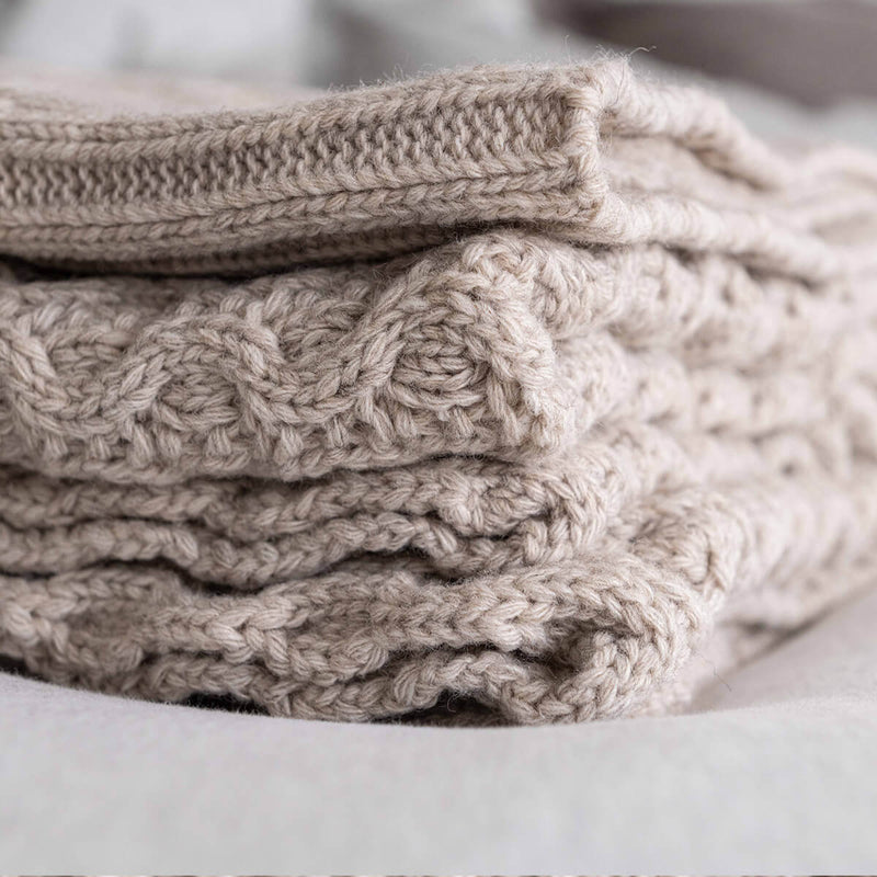 Moyha Cosy deken beige 130x220cm - Rebellenclub