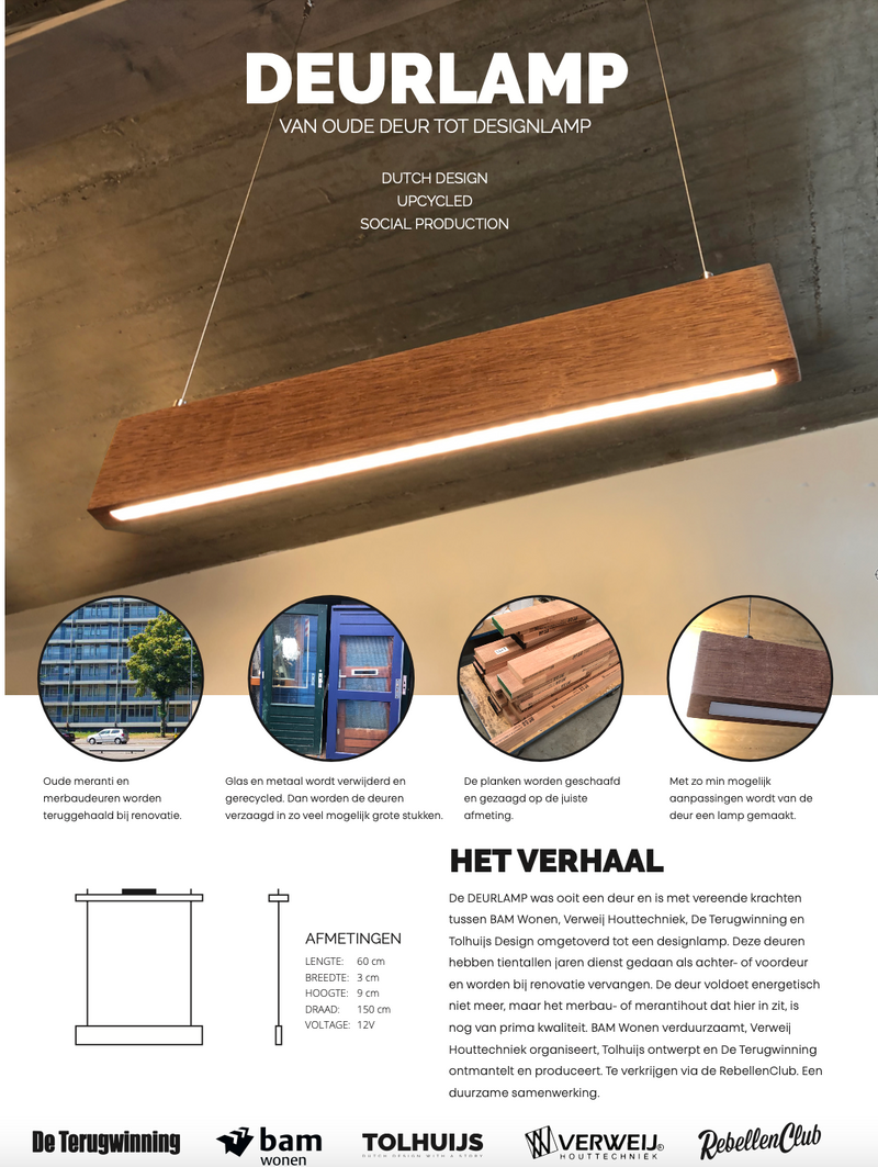 Deurlamp ontworpen door Tolhuijs Design - Hanglampen - Rebellenclub